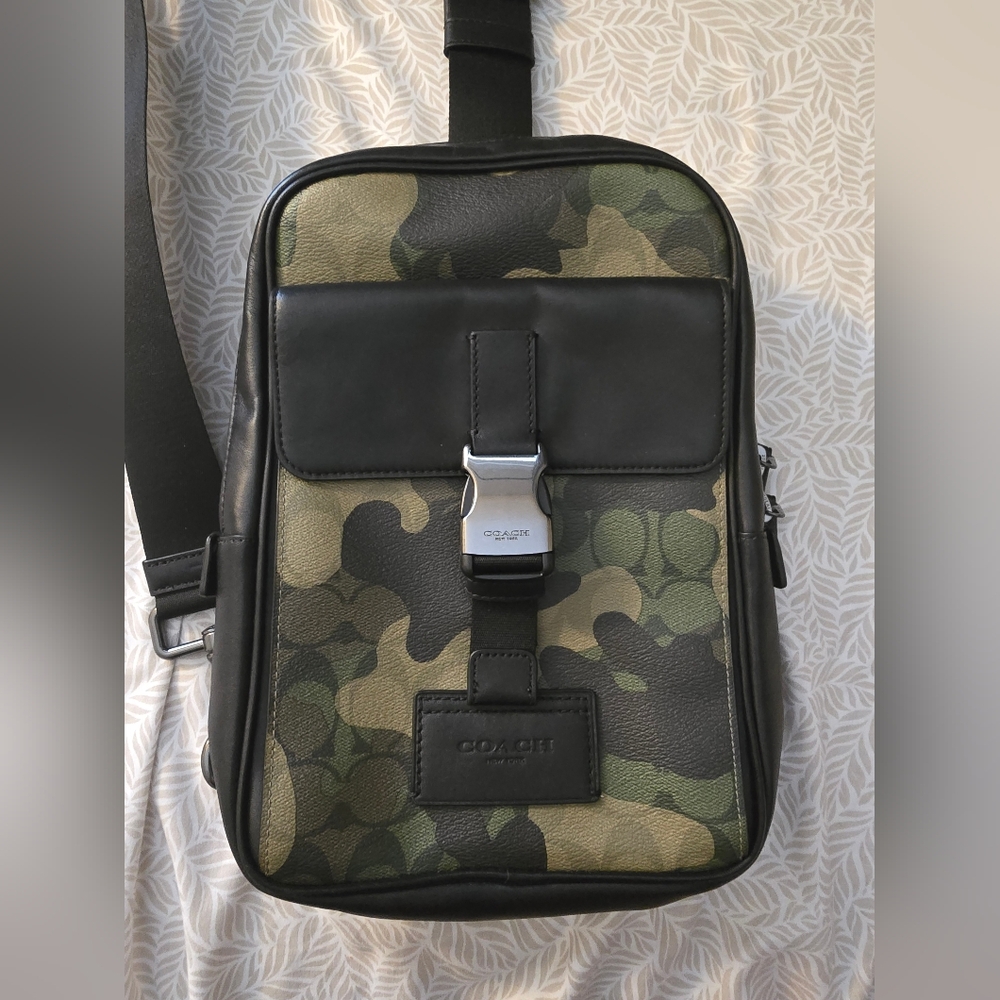 Coach Track Pack Sling In Camo